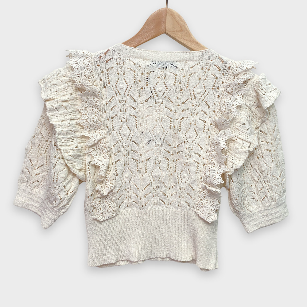 Zara Ruffled Knit Top - Picture 5 of 6
